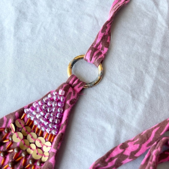 Vintage Victoria Secret Sexy Bra Top Halter Swim Suit Cover Up Dress - Picture 5 of 16